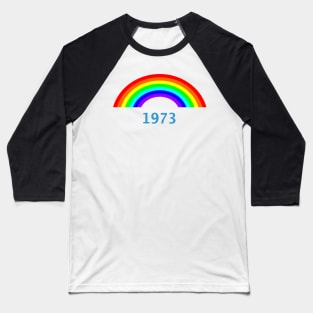 Vintage Rainbow 1973 A Retro Year Baseball T-Shirt